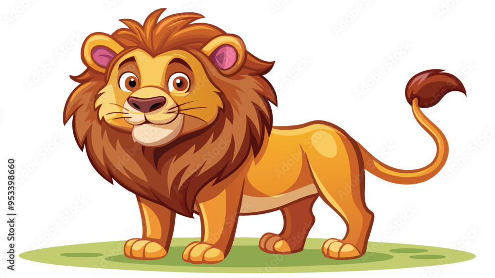 Cute lion and Cat silhouettes sitting isolated Vector illustration. Isolated on white background