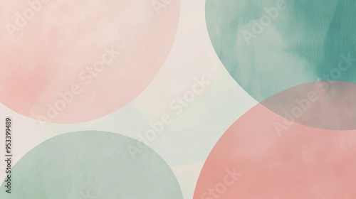 Wallpaper Mural   Close-up of wall with pastel circle pattern in green, pink, blue Torontodigital.ca