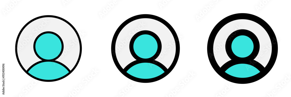 Vector user account profile icon. Black, white background. Perfect for app and web interfaces, infographics, presentations, marketing, etc. Vector user account profile icon. Black, white background. Perfect for app and web interfaces, infographics, presentations, marketing, etc.