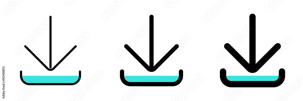 Editable vector download arrow icon. Part of a big icon set family. Perfect for web and app interfaces, presentations, infographics, etc Editable vector download arrow icon. Part of a big icon set family. Perfect for web and app interfaces, presentations, infographics, etc