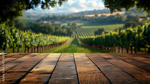 Wooden surface with blurred...