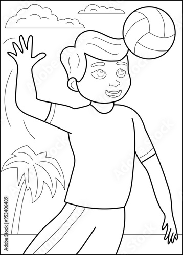 serve coloring book page