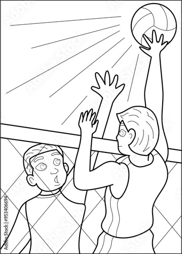 block coloring book page