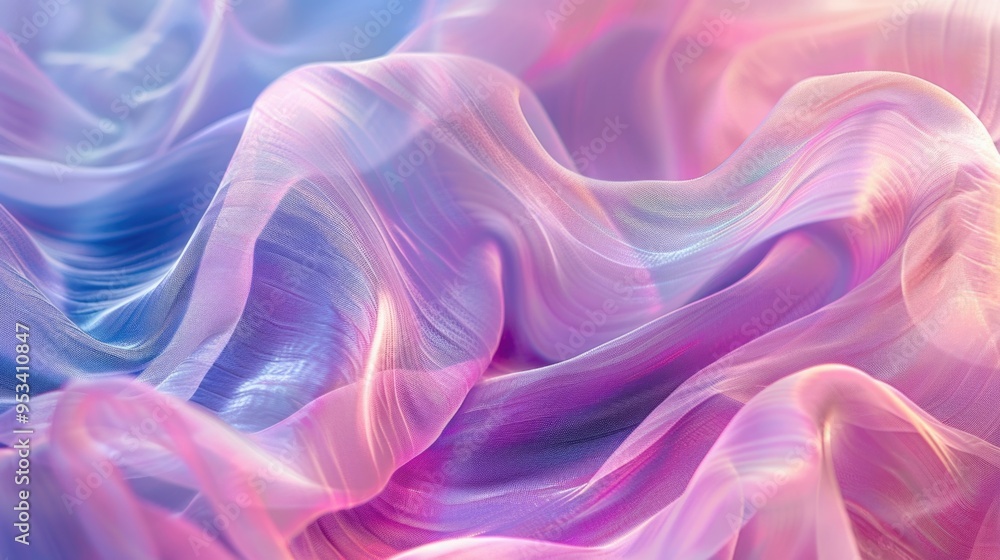 Obraz premium A detailed view of pink and blue fabric with intricate patterns