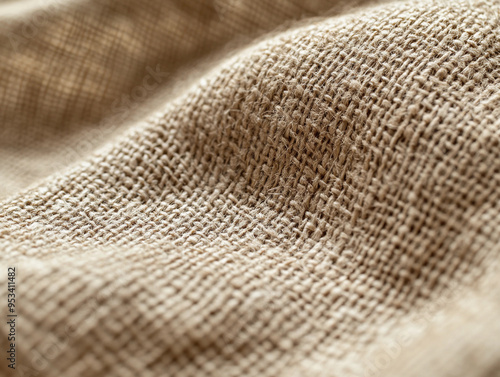 cotton fabric sample, highlighting the tightly woven threads and natural texture