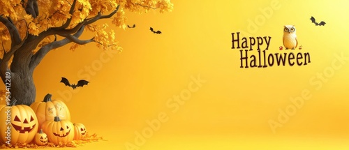 Happy Halloween background with text 