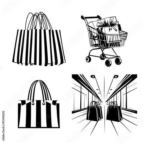 Black Friday Shopping Spree Bags, Carts, and Retail Therapy