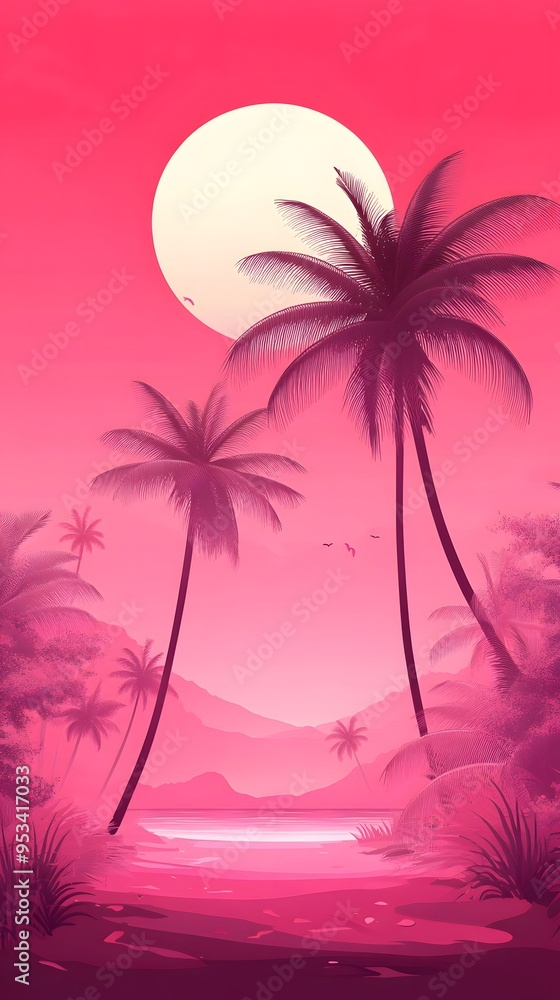 Obraz premium pink summer background