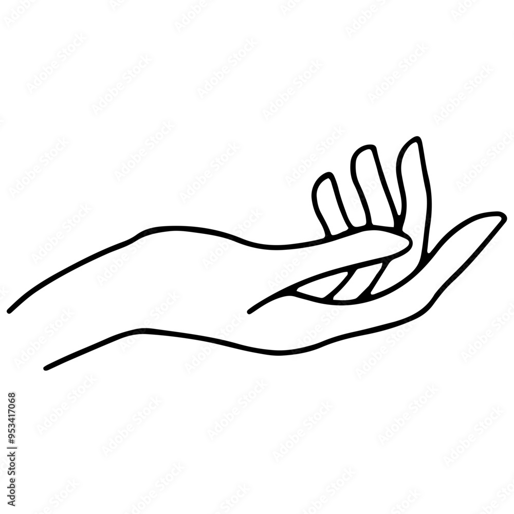 outline hands icons outline hands icons