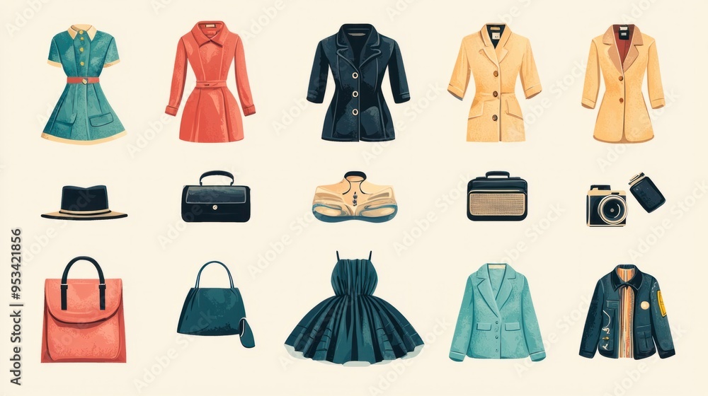 Timeless Fashion Icons: A Nostalgic 2D Collection Celebrating Historic Style Trends Timeless Fashion Icons: A Nostalgic 2D Collection Celebrating Historic Style Trends
