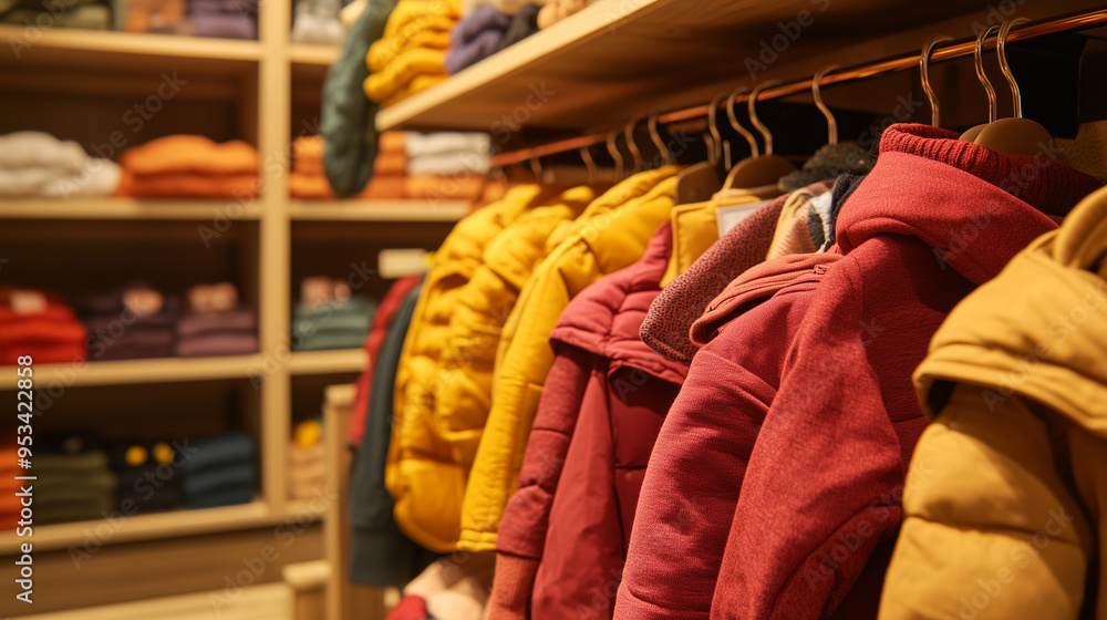 Obraz premium Children's autumn clothing store