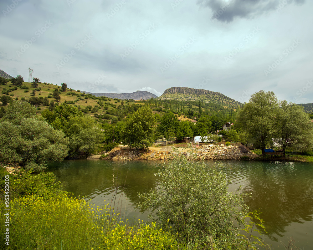 Obraz premium river and mountains