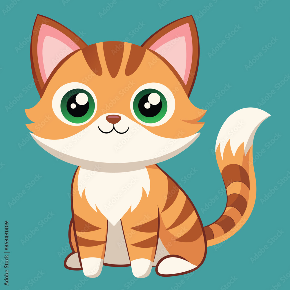 Obraz premium Cute cat illustration Vector 