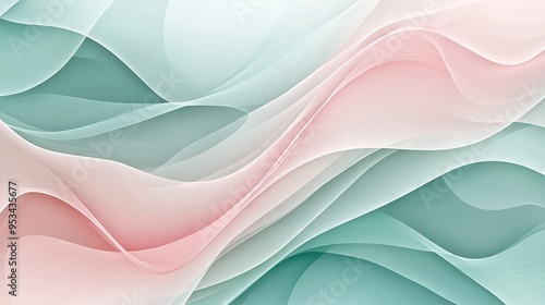  A pink-and-blue background with wavy designs at the top and bottom halves of the image