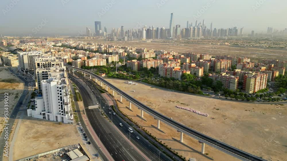 Dubai Al Furjan Discovery Gardens Drone Copter Dubai Al Furjan Discovery Gardens Drone Copter