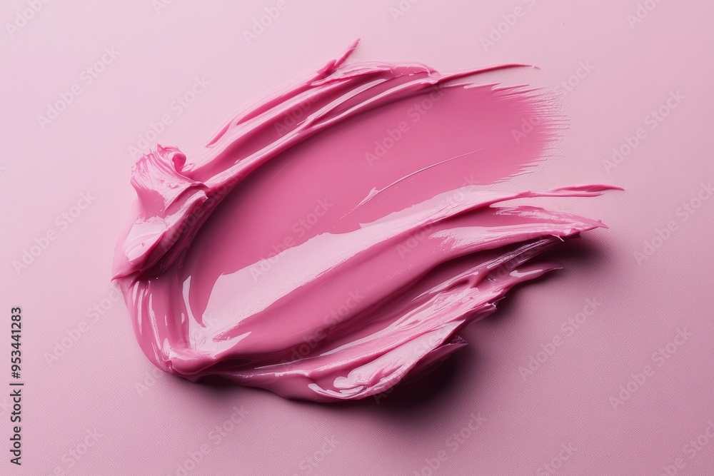 Flowing Texture of Pink Nail Polish or Liquid Lipstick Flowing Texture of Pink Nail Polish or Liquid Lipstick