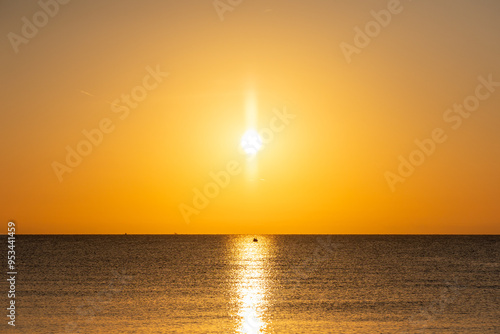 sunset over the sea