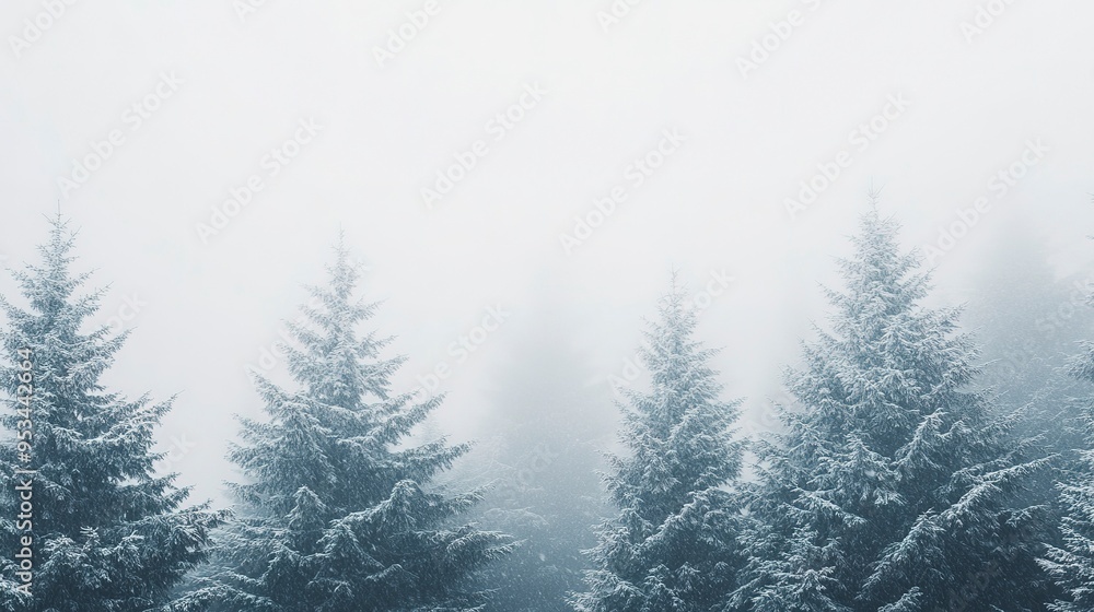 Winter abstract minimal vertical background with fir trees covered with snow and copy space. Winter abstract minimal vertical background with fir trees covered with snow and copy space.