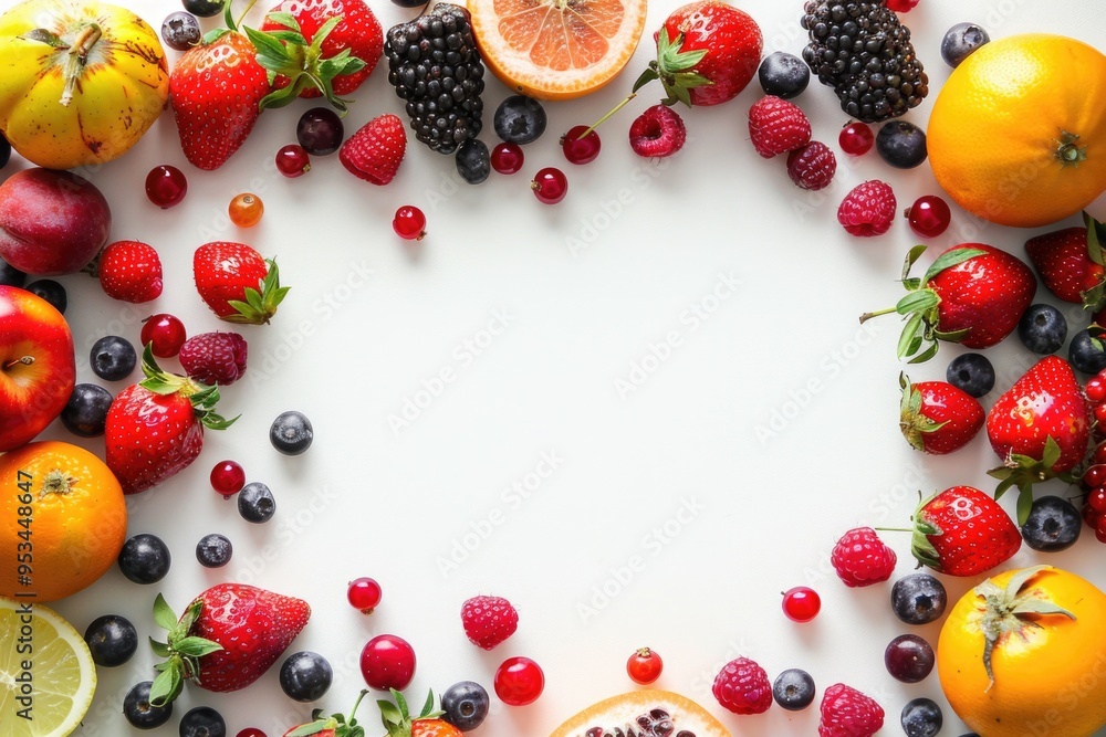 A colorful arrangement of various fruits on a table, perfect for a snack or decoration A colorful arrangement of various fruits on a table, perfect for a snack or decoration