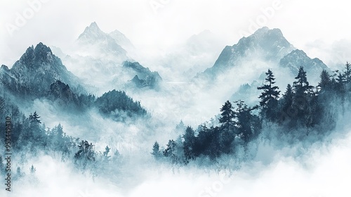 Wallpaper Mural Grindelwald valley from the top of First mountain, Switzerland Torontodigital.ca