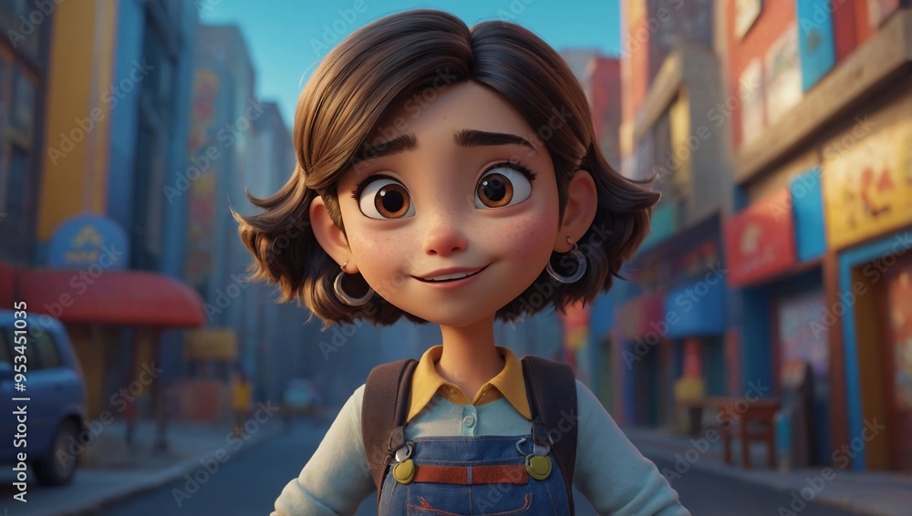 A cartoon-style girl character with various emotions, gestures, and poses, perfect for animation. A cartoon-style girl character with various emotions, gestures, and poses, perfect for animation.