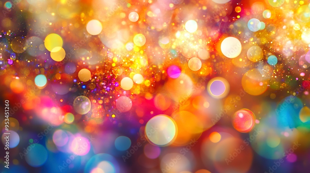 Obraz premium Celebration and colorful confetti party. Blur abstract background -