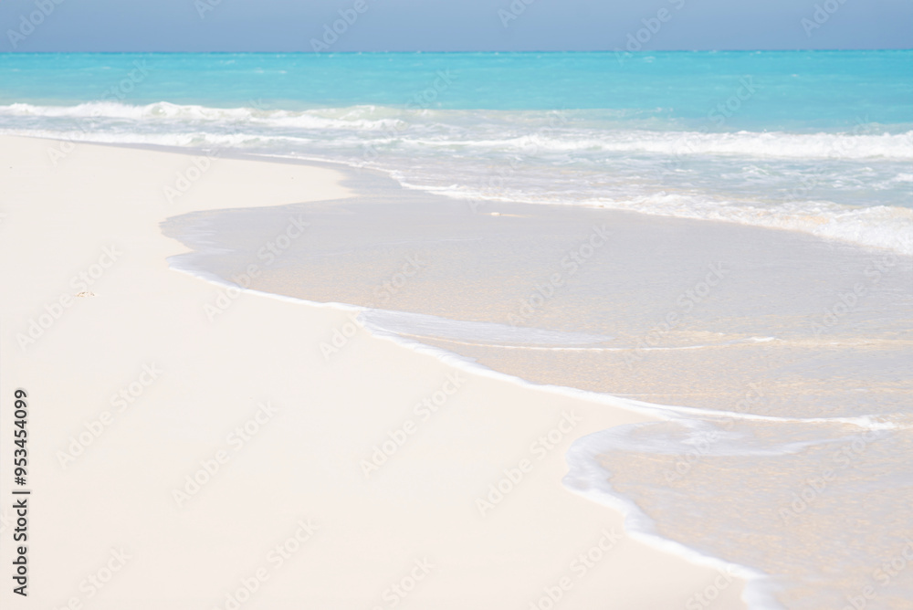 Obraz premium Waves on Mediterranean sea landscape in Egypt, Sahel, North coast