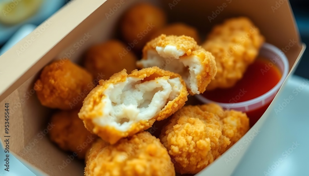 Crispy Chicken Nuggets with Dipping Sauce Crispy Chicken Nuggets with Dipping Sauce