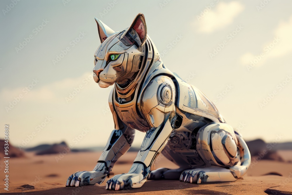 robot sphinx a sphinx robot with a surreal dreamlike design its robot sphinx a sphinx robot with a surreal dreamlike design its