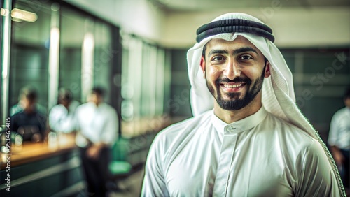 young attractive and smiling arabic man