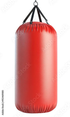 a punching bag as element on isolated white background