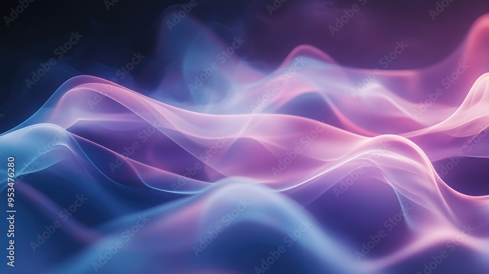 Adorable abstract fog waves, rising and rhythmically arranged on a futuristic fractal background, symbolizing the start of life, 3D rendering Adorable abstract fog waves, rising and rhythmically arranged on a futuristic fractal background, symbolizing the start of life, 3D rendering