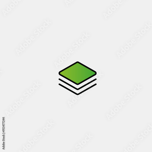 Layer tools icon logo flat vector design