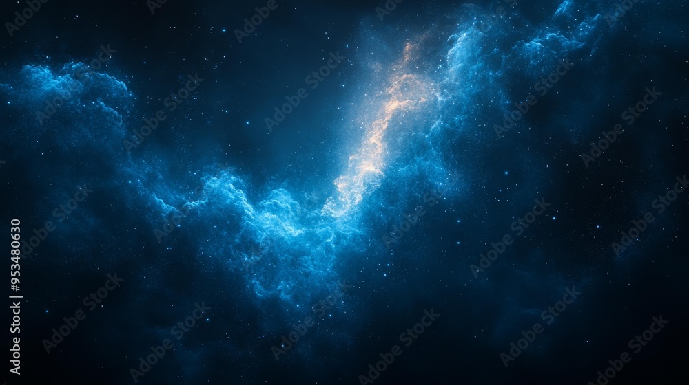 Fototapeta premium Cosmic Nebula with Starry Sky Generative AI