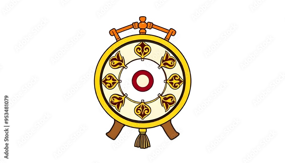 Balinese gong icon drawing clipart isolated on a white background Balinese gong icon drawing clipart isolated on a white background