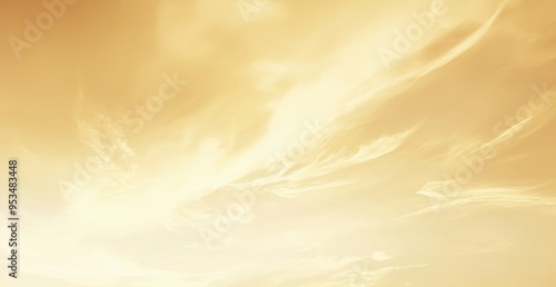 Fototapeta Naklejka Na Ścianę i Meble -  soft yellow sky with clouds in the background