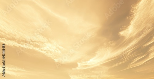 Fototapeta Naklejka Na Ścianę i Meble -  soft yellow sky with clouds in the background