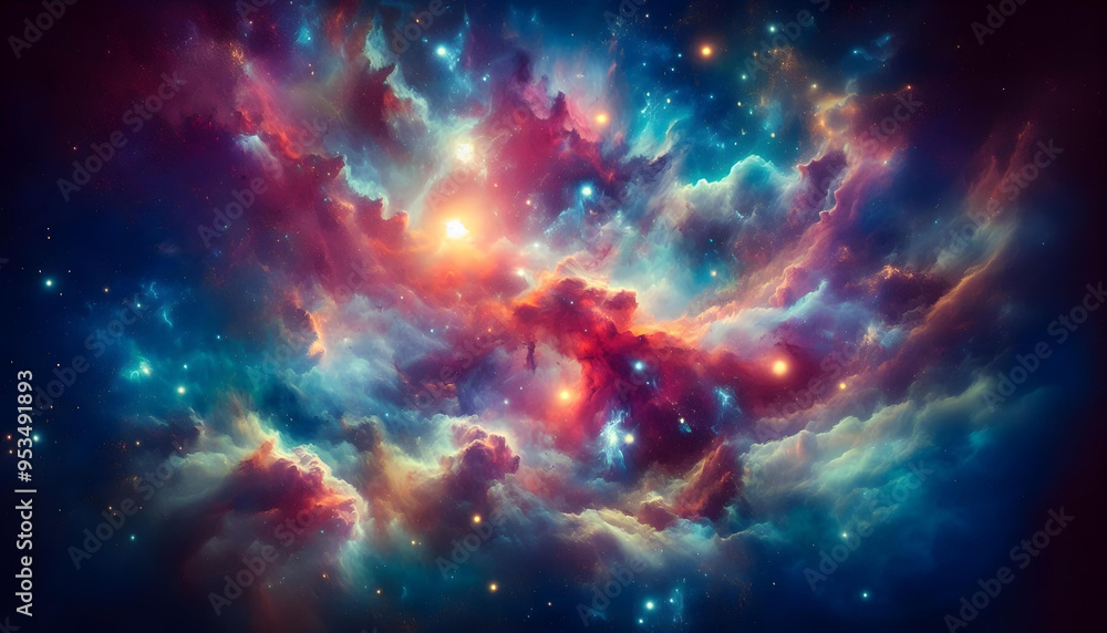 Fototapeta premium colorful space supernova cosmos galaxy universe wallpaper