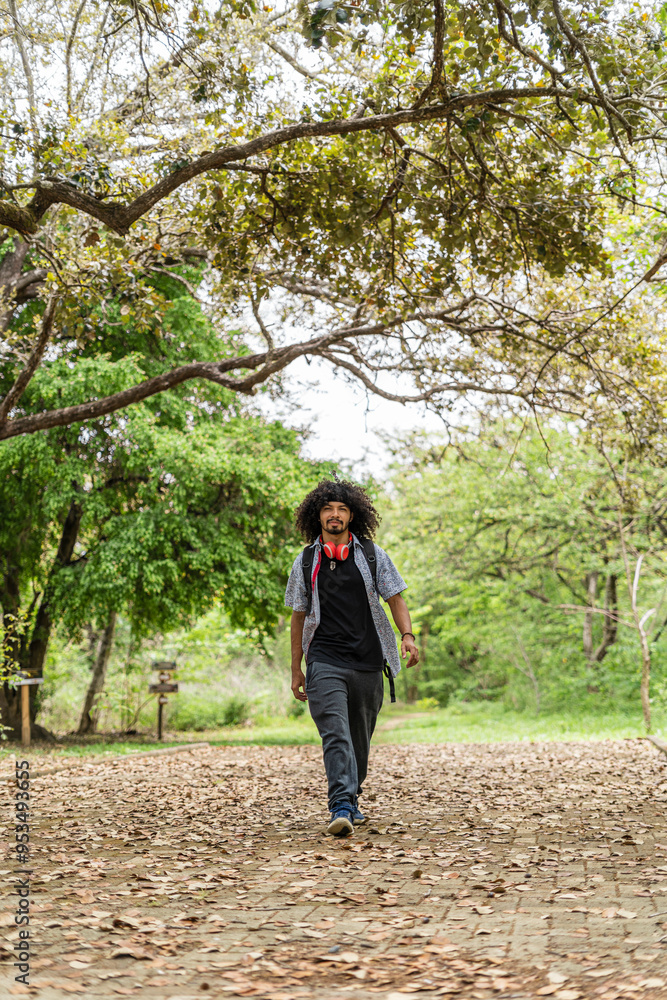 man walking on a path man walking on a path