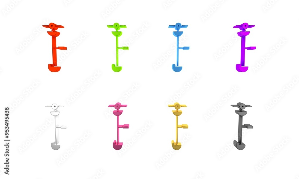 Colorful Grass and weed electric string trimmer icon isolated on white background. Grass clipper, lawn mower isolated on white background. Minimalism concept. 3D render illustration Colorful Grass and weed electric string trimmer icon isolated on white background. Grass clipper, lawn mower isolated on white background. Minimalism concept. 3D render illustration