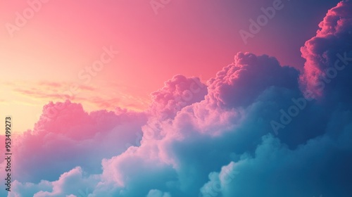 Pink and Blue Sunset Cloudscape