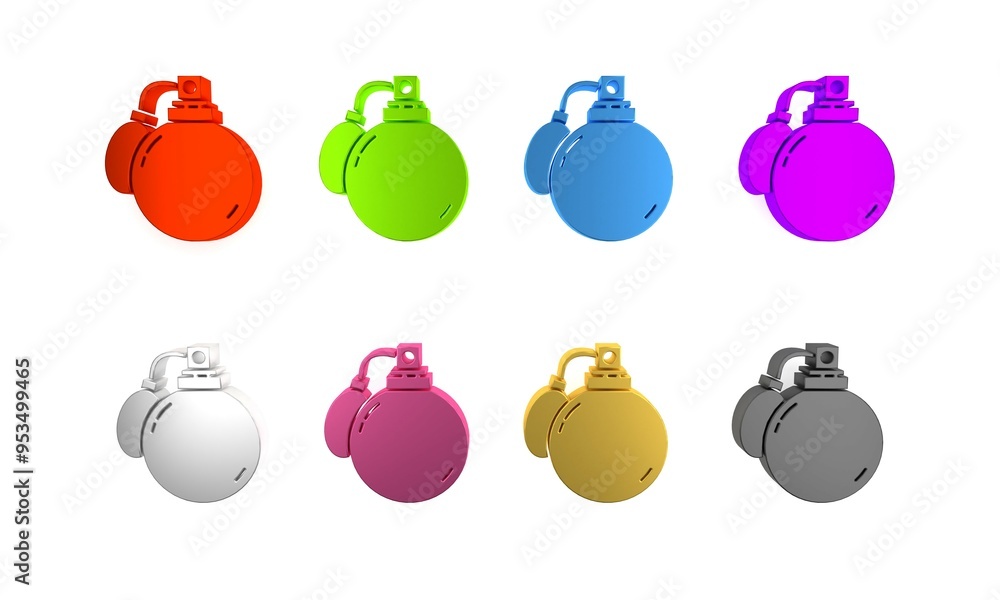 Colorful Perfume icon isolated on white background. 8 March. International Happy Women Day. Minimalism concept. 3D render illustration Colorful Perfume icon isolated on white background. 8 March. International Happy Women Day. Minimalism concept. 3D render illustration