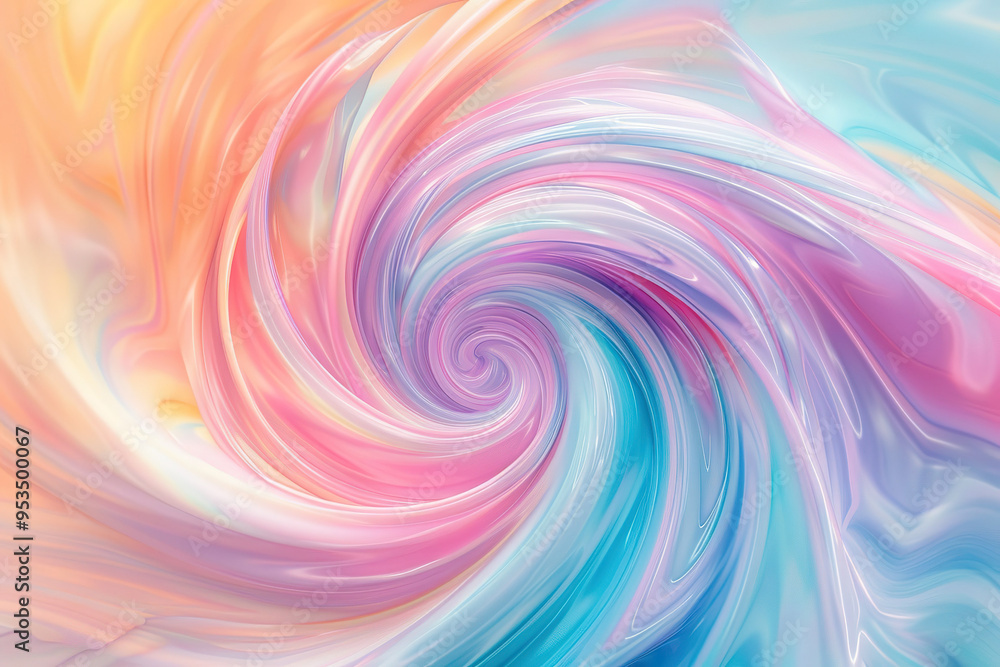 Fototapeta premium A colorful swirl of paint with a rainbow of colors,