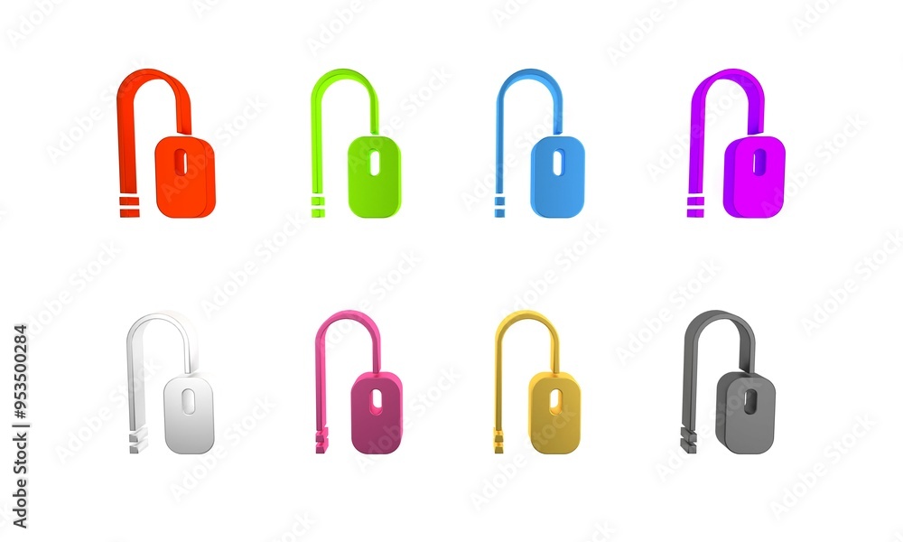 Colorful Computer mouse icon isolated on white background. Optical with wheel symbol. Minimalism concept. 3D render illustration Colorful Computer mouse icon isolated on white background. Optical with wheel symbol. Minimalism concept. 3D render illustration