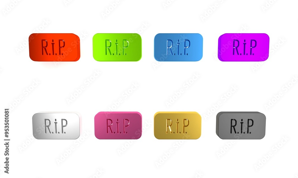 Colorful Speech bubble rip death icon isolated on white background. Minimalism concept. 3D render illustration Colorful Speech bubble rip death icon isolated on white background. Minimalism concept. 3D render illustration