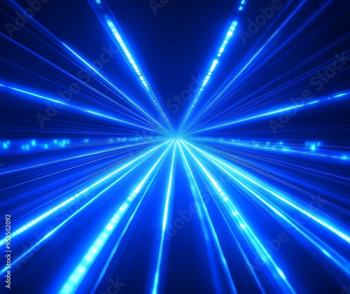Wallpaper Mural Blue light speed background with glowing lines, blue abstract technology banner design for digital video and film production, motion graphics or futuristic website template Torontodigital.ca