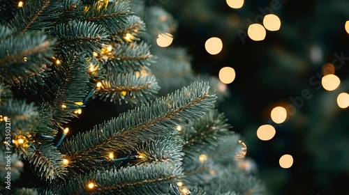 Close up Christmas tree background 