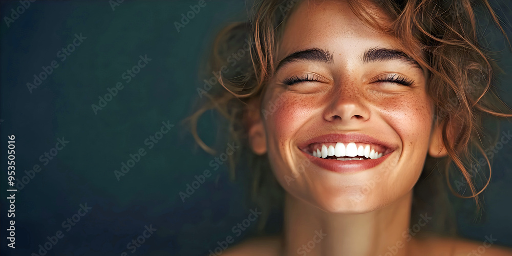 portrait of a happy woman, ai generated. portrait of a happy woman, ai generated.
