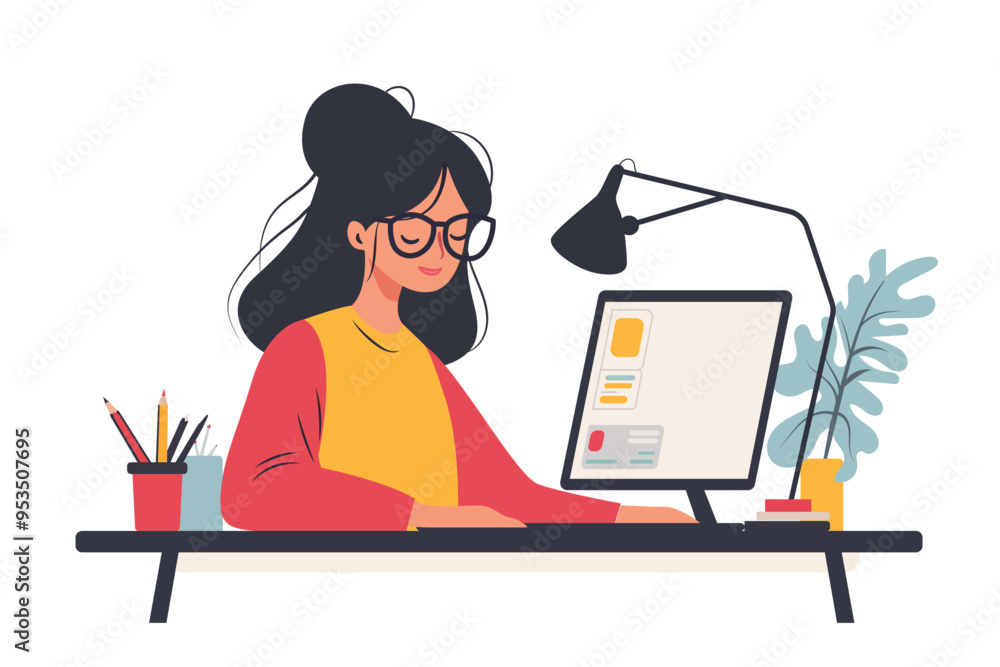 designer web modern concept digital graphic laptop vector illustration business development management designer web modern concept digital graphic laptop vector illustration business development management