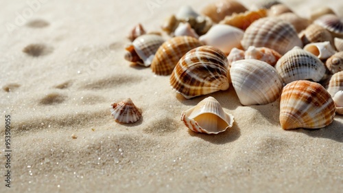 collection of various small seashells on white aesthetic background